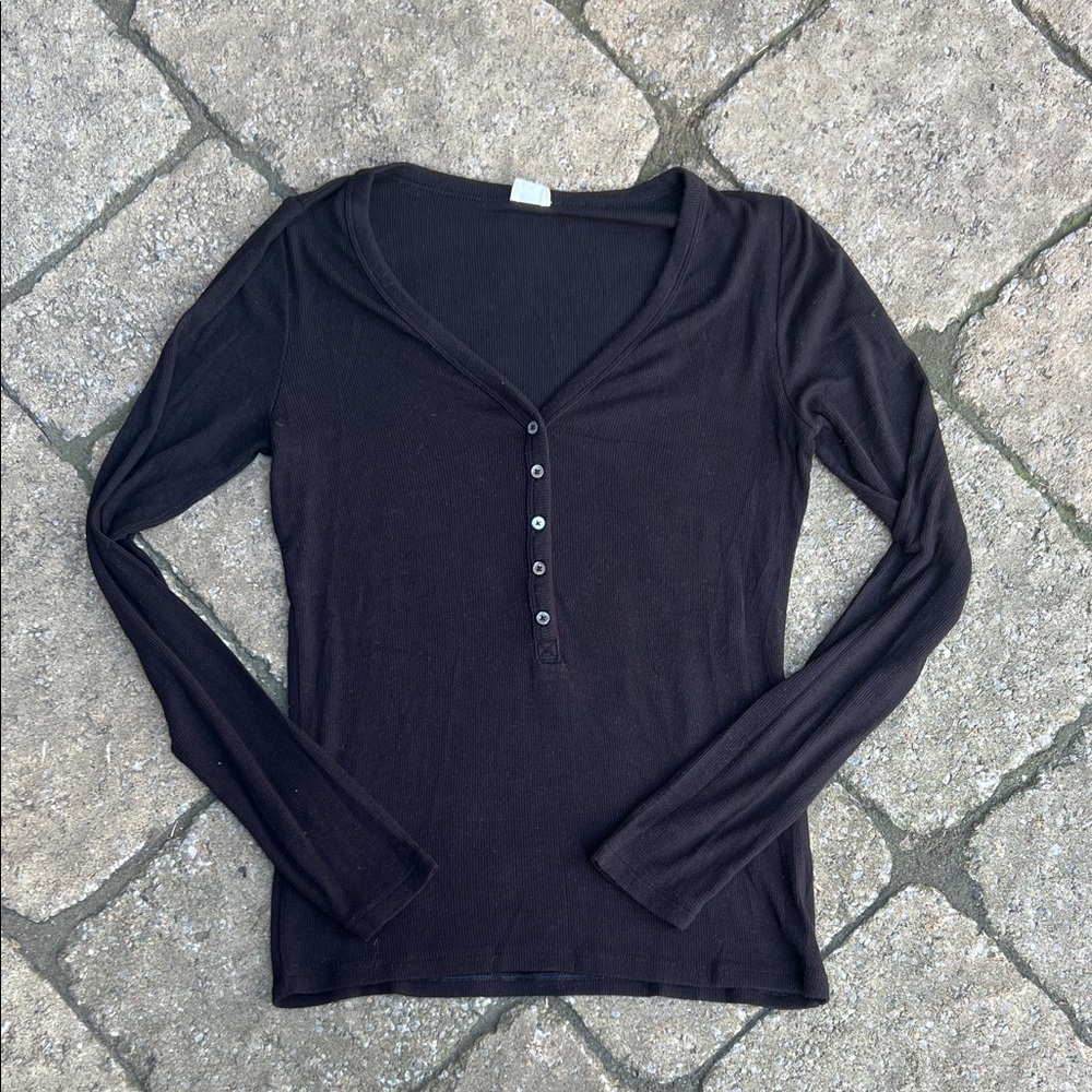 Wilfred Free Ariztia Black Long Sleeve Blouse